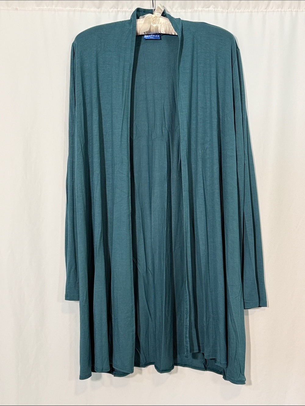Azules Teal Open-Front Longline Women's Cardigan